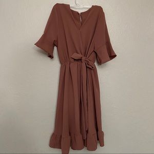 beautiful mauve wrap dress!!